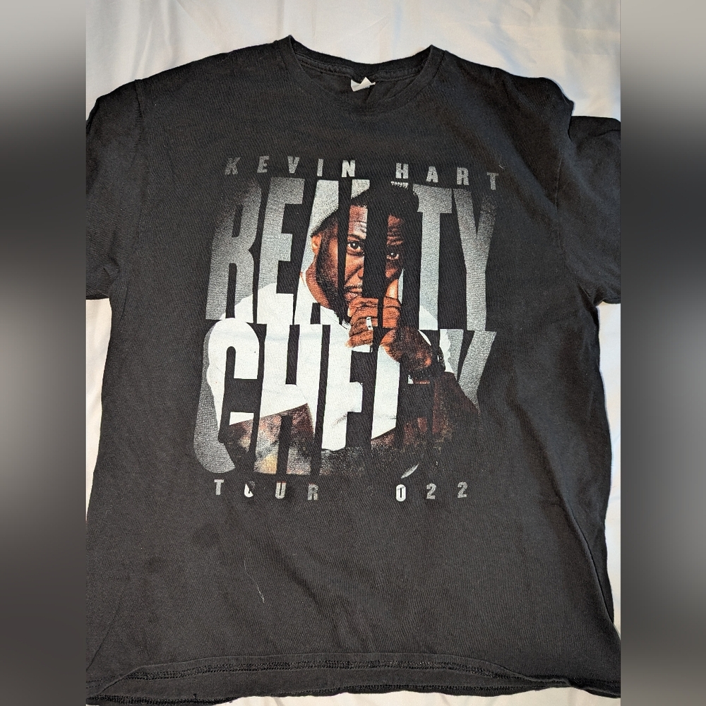 Kevin Hart 2022 Reality Check Tour Men's Large Black Graphic T-Shirt